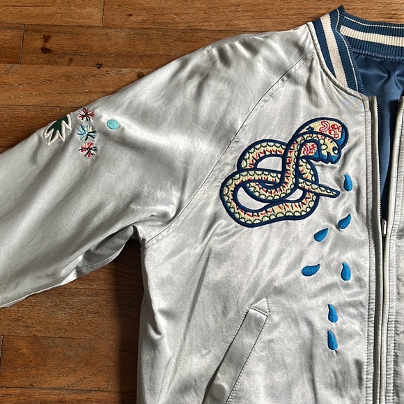 Diesel Snake Embroidered Bomber Jacket (Reversible) - Picture 4 of 15